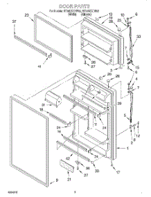 02 - Door parts for Roper Refrigerator RT20DKXDN02 from AppliancePartsPros.com
