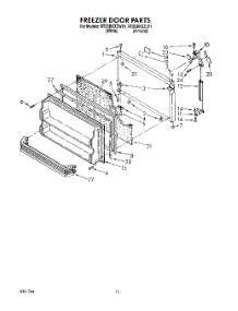07 - Freezer Door parts for Roper Refrigerator RT25BKXZW01 from AppliancePartsPros.com