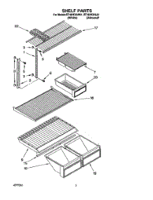 04 - Shelf parts for Roper Refrigerator RT18HKXAW01 from AppliancePartsPros.com