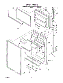 02 - Door parts for Roper Refrigerator RT20DKXDN01 from AppliancePartsPros.com