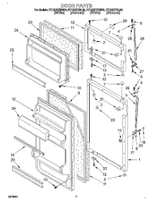 05 - Door, Lit / Optional parts for Roper Refrigerator RT12DKYBL00 from AppliancePartsPros.com