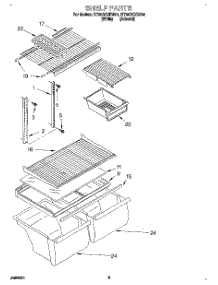 05 - Shelf, Lit / Optional parts for Roper Refrigerator RT20DKXDN01 from AppliancePartsPros.com