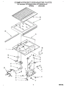 03 - Compartment Separator parts for Roper Refrigerator RT18BMXAW00 from AppliancePartsPros.com