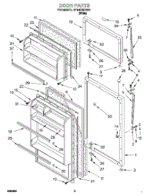 02 - Door parts for Roper Refrigerator RT14EKRDW01 from AppliancePartsPros.com