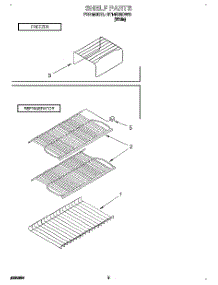 05 - Shelf parts for Roper Refrigerator RT14EKRDW01 from AppliancePartsPros.com