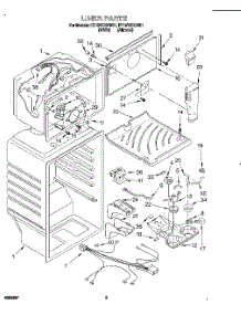 03 - Liner parts for Roper Refrigerator RT16VKXDW01 from AppliancePartsPros.com