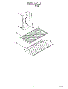 03 - Shelf parts for Roper Refrigerator RT18ECRFW01 from AppliancePartsPros.com