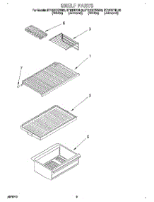 06 - Shelf parts for Roper Refrigerator RT12DKXDW00 from AppliancePartsPros.com