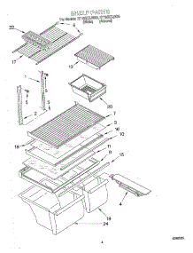 03 - Shelf parts for Roper Refrigerator RT18SKXJW00 from AppliancePartsPros.com