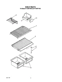 04 - Shelf parts for Roper Refrigerator RT14DMXYW00 from AppliancePartsPros.com