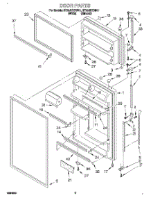02 - Door parts for Roper Refrigerator RT20AKXDW01 from AppliancePartsPros.com