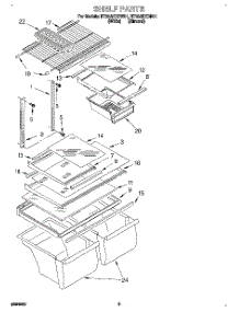 05 - Shelf, Lit / Optional parts for Roper Refrigerator RT20AKXDW01 from AppliancePartsPros.com