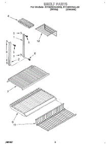 04 - Shelf parts for Roper Refrigerator RT18EKRAW00 from AppliancePartsPros.com