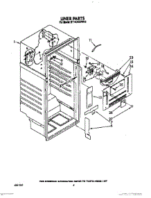 03 - Liner parts for Roper Refrigerator RT14CKXVW12 from AppliancePartsPros.com