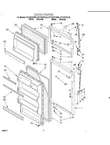 05 - Door, Lit / Optional parts for Roper Refrigerator RT14VKYDL00 from AppliancePartsPros.com