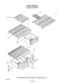 05 - Shelf parts for Roper Refrigerator RT14CKXVW00 from AppliancePartsPros.com