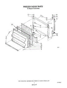 06 - Freezer Door parts for Roper Refrigerator RT14CKXVW00 from AppliancePartsPros.com
