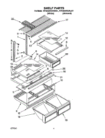 04 - Shelf parts for Roper Refrigerator RT20AKXAW01 from AppliancePartsPros.com