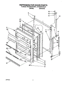 07 - Refrigerator Door, Lit / Optional parts for Roper Refrigerator RT20AKXAW01 from AppliancePartsPros.com