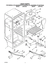 03 - Liner, Lit / Optional parts for Roper Refrigerator RT14GDYBL00 from AppliancePartsPros.com