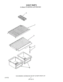 05 - Shelf parts for Roper Refrigerator RT14DCXVW01 from AppliancePartsPros.com