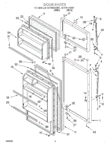 02 - Door parts for Roper Refrigerator RT14WKXGW01 from AppliancePartsPros.com