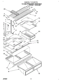 04 - Shelf parts for Roper Refrigerator RT20AKXBW00 from AppliancePartsPros.com