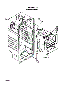 Liner parts for Roper Refrigerator RT14CKXVW11 from AppliancePartsPros.com
