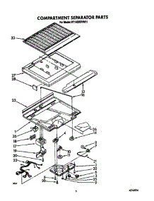 Compartment Separator parts for Roper Refrigerator RT14CKXVW11 from AppliancePartsPros.com