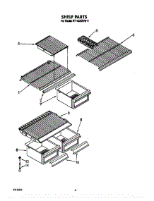 Shelf parts for Roper Refrigerator RT14CKXVW11 from AppliancePartsPros.com