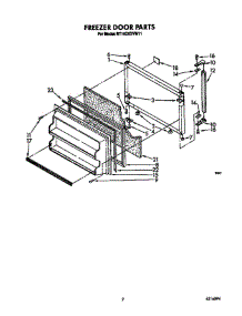 Freezer Door parts for Roper Refrigerator RT14CKXVW11 from AppliancePartsPros.com