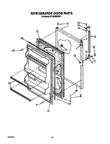 Refrigerator Door parts for Roper Refrigerator RT14CKXVW11 from AppliancePartsPros.com