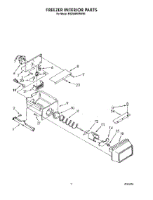 06 - Freezer Interior parts for Roper Refrigerator RS25AWXWL00 from AppliancePartsPros.com