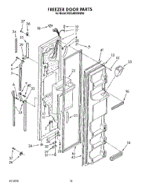 08 - Freezer Door parts for Roper Refrigerator RS25AWXWL00 from AppliancePartsPros.com