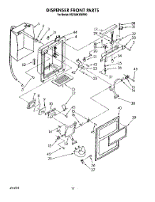 09 - Dispenser Front parts for Roper Refrigerator RS25AWXWL00 from AppliancePartsPros.com