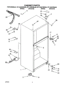 02 - Cabinet parts for Roper Refrigerator RT14GDXBL00 from AppliancePartsPros.com