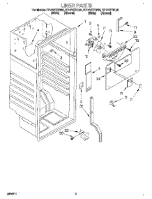 02 - Liner parts for Roper Refrigerator RT14VKXDL00 from AppliancePartsPros.com