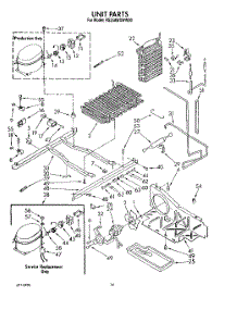 10 - Unit parts for Roper Refrigerator RS25AWXWL00 from AppliancePartsPros.com