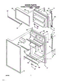 02 - Door parts for Roper Refrigerator RT21DKXGN00 from AppliancePartsPros.com