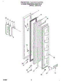 05 - Freezer Door parts for Roper Refrigerator RS20EKXBW00 from AppliancePartsPros.com