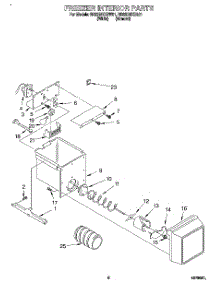 05 - Freezer Interior parts for Roper Refrigerator RS22BRXBW01 from AppliancePartsPros.com