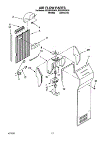 10 - Air Flow parts for Roper Refrigerator RS22BRXBL00 from AppliancePartsPros.com