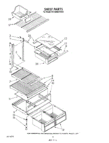 05 - Shelf parts for Roper Refrigerator RT18BMXVW03 from AppliancePartsPros.com