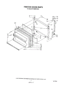 06 - Freezer Door parts for Roper Refrigerator RT18BMXVW03 from AppliancePartsPros.com