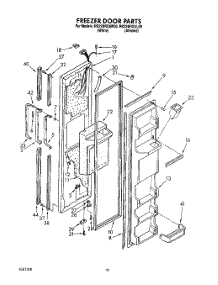 08 - Freezer Door parts for Roper Refrigerator RS22BRXAW00 from AppliancePartsPros.com