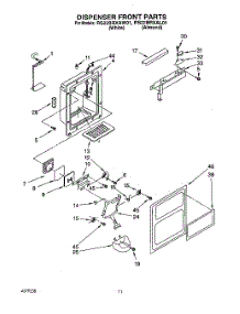 08 - Dispenser Front parts for Roper Refrigerator RS22BRXAL01 from AppliancePartsPros.com