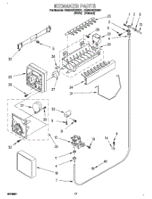 12 - Icemaker, Lit / Optional parts for Roper Refrigerator RS25AWXEW01 from AppliancePartsPros.com