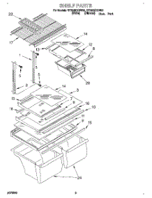 05 - Shelf, Lit / Optional parts for Roper Refrigerator RT20AKXDN00 from AppliancePartsPros.com