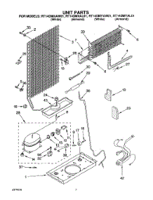 04 - Unit parts for Roper Refrigerator RT14DMYAL01 from AppliancePartsPros.com