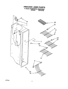 03 - Freezer Liner parts for Roper Refrigerator RS20DKXBL00 from AppliancePartsPros.com